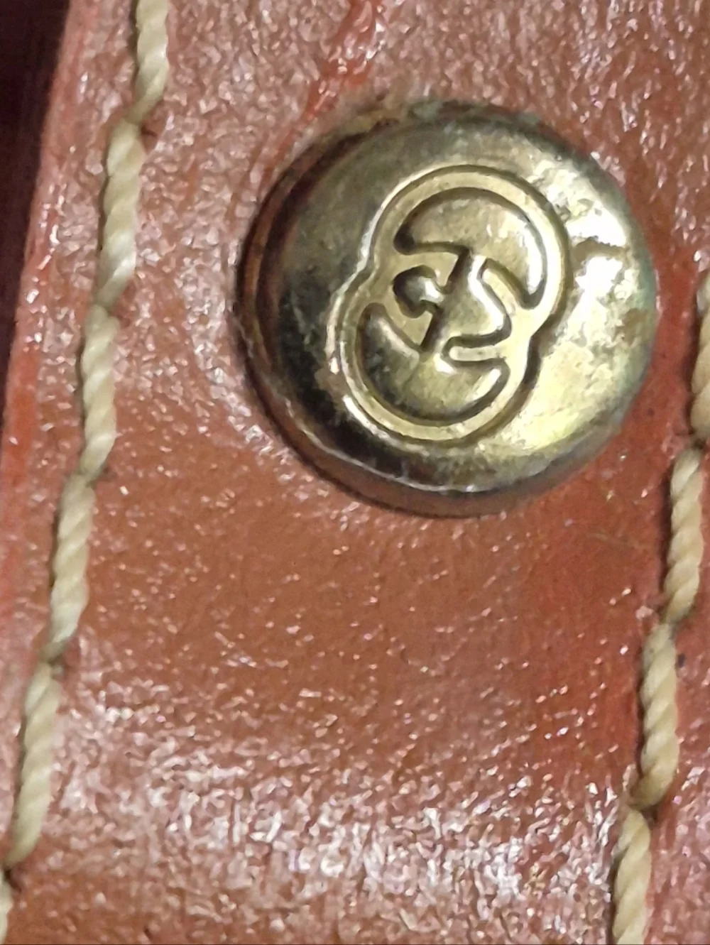 Vintage Gucci Cream Canvas Floral Satchel with Brown Leather Trim - Picture 6 of 6